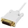 StarTech 6 ft Mini DisplayPort to DVI Active Adapter Converter Cable - mDP to DVI 1920x1200 - White (MDP2DVIMM6WS) | -Active Mi