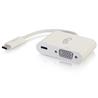 Cables to Go USB-C TO VGA VIDEO ADAPTER CONVERTER WITH POWER DELIVERY -WHITE (29534)