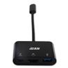 iCAN USB 3.1 Type C to HDMI 4K@30Hz + Type C Charging & Data transfer + USB 3.0 Adapter, Black(Open Box)