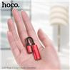 HOCO Type C Charging + 3.5mm AUX Audio 2 in 1 Adapter, Red