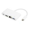 iCAN USB 3.1 Type C to HDMI + USB3.0 + Ethernet 4-in-1 Adapter, White(Open Box)