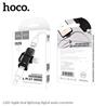 HOCO Dual Lightning Charge & Audio Adapter, Black