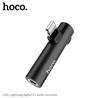 HOCO Lightning to Charge & 3.5mm AUX Audio 2-in-1 Adapter, Black