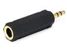 Monoprice 3.5mm TRS Stereo Plug to 1/4in (6.35mm) TRS Stereo Jack Adapter, Gold Plated