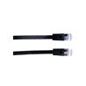 iCAN CAT6 Ethernet Patch Flat Cable, High Speed 1000Mbps 250MHz, UTP 32AWG, 7FT, Black(Open Box)