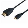 iCAN Micro HDMI Type D to HDMI Type A cable for Mobile Devices, 3 ft