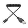 Tripp Lite USB 2.0 Hi-Speed A to Micro-B Coiled Cable (M/M) - 3 ft. (U050-003-COIL)