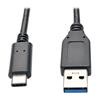 Tripp Lite USB 3.1 Gen 2 (10 Gbps) Cable, USB Type-C (USB-C) to USB-A (M/M), 3 ft | U428-003-G2