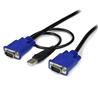 StarTech 6 ft 2-in-1 Ultra Thin USB KVM Cable - for KVM Switch - 6 ft - Black