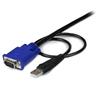 StarTech 6 ft 2-in-1 Ultra Thin USB KVM Cable - for KVM Switch - 6 ft - Black