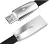 iCAN Micro USB Cable, Zinc Alloy, LED Indicator, 1M, Black