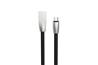 iCAN Micro USB Cable, Zinc Alloy, LED Indicator, 1M, Black