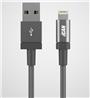 iCAN Premium USB-A 2.0 to Lightning Cable, MFi Certified, Nylon Braided, M/M, 6FT, Grey (LQCMF008-CS-R)