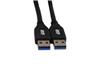 iCAN USB 3.0 to USB-A 3.0 Cable, M/M, 1.5ft (0.5M), Black