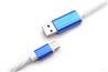 JMD Type C Cable, 360° LED Light, Touch On/Off, 1M, Blue