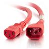 C2G 18AWG Power Cord (IEC320C14 to IEC320C13) (Red) - 6 ft. (17505)