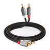 UGREEN AV146 2RCA to 2RCA Audio Cable OD 3.8mm, 0.5M, Black
