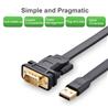 UGREEN CR107 Câble adaptateur USB 2.0 vers DB9 RS-232, 2 mètres, noir