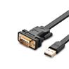 UGREEN CR107 Câble adaptateur USB 2.0 vers DB9 RS-232, 2 mètres, noir