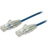 Startech Cat6 Ethernet Cable - Slim - Snagless RJ45 Connectors - 10 ft., Blue (N6PAT10BLS)