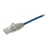 Startech Cat6 Ethernet Cable - Slim - Snagless RJ45 Connectors - 10 ft., Blue (N6PAT10BLS)