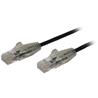 Startech Cat6 Ethernet Cable - Slim - Snagless RJ45 Connectors - 1 ft., Black (N6PAT1BKS)