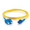 Cables To Go LC-SC 9/125 OS2 Duplex Single-Mode PVC Fiber Optic Cable - Yellow 2m (26260)