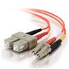 Cables To Go LC-SC 62.5/125 OM1 Duplex Multimode PVC Fiber Optic Cable - Orange 5m (33157)