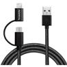 ADATA Sync & Charge Lightning Apple Cable 6.56ft Black 2-in-1