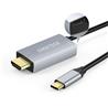 Choetech Type C to HDMI + PD Cable, Gold Plated, Aluminum, 1.8M, Black(Open Box)