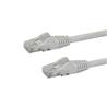 20ft White Cat6 Patch Cable with Snagless RJ45 Connectors - Long Ether