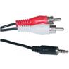 iCAN 3.5mm Y Splitter 1x35mm Plug to 2xRCA Plugs - 6 ft.