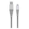 iCAN USB-A 2.0 to Lightning Cable, Apple MFi, M/M, 3ft, Silver