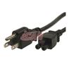 iCAN Laptop Power Cord, NEMA 5-15P to IEC 60320 C5, 10FT, Black