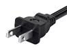 MONOPRICE Cordon d&#39;alimentation - Non polarisé NEMA 1-15P vers IEC 60320 C7, Noir