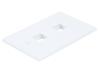 Plaque murale Monoprice pour Keystone, 2 trous - Blanc