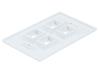 Monoprice Wall Plate for Keystone, 4 Hole - White