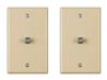 Monoprice Cable TV Jack Wall Plate, Ivory, 2-pack