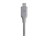 Monoprice Palette Series USB Type-C to USB Type-A 2.0 Cable - 480Mbps, 2.4A, Braided, Grey, 3ft