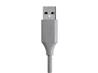 Monoprice Palette Series USB Type-C to USB Type-A 2.0 Cable - 480Mbps, 2.4A, Braided, Grey, 3ft