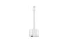 iCAN Lightning to 3.5mm Aux Headphone Jack Audio, 2 in 1 Lightning Adapter and Charger, White