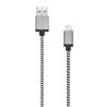 LBT 4 FT Cable Black & White USB A to Lightning Knitted Aluminum Connector (LBT098)