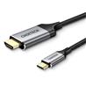 Choetech USB Type-C to HDMI V2.0 Cable, 4K @ 60Hz, Aluminum, Braided, 1.8m, Silver Grey (CH0021)(Open Box)