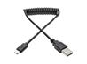 Tripp Lite USB 2.0 Hi-Speed A to Micro-B Coiled Cable (M/M) - 6 ft. (U050-006-COIL)