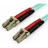 StarTech 10m OM4 LC to LC Multimode Duplex Fiber Optic Patch Cable- Aqua - 50/125 - Fiber Optic Cable - 40/100Gb - LSZH (450FBL