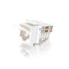 C2G 180 Deg. Cat6 RJ45 UTP Keystone Jack - White (35210)