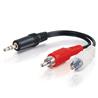 Cables To Go Value Series Audio Y-Cable Mini-phone Male Stereo to RCA Female Stereo Black (40422)