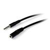 STARTECH 2m 3.5mm 4 Position TRRS Headset Extension Cable - M/F, Black