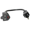 StarTech 1ft Power Cord Extension - NEMA 5-15R to NEMA 5-15P