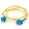 Cables To Go 2M SC-SC 9/125 OS1 Duplex Single-Mode PVC Fiber Optic Cable- Yellow(20455)